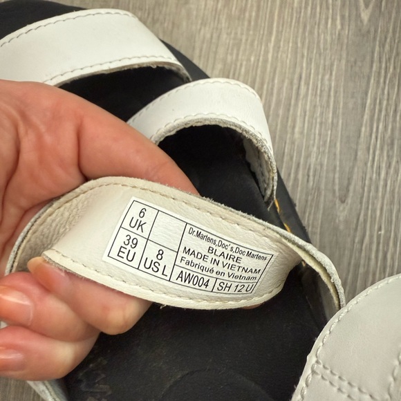 Dr. Martens White Strap Blaire Sandals - Picture 2 of 5